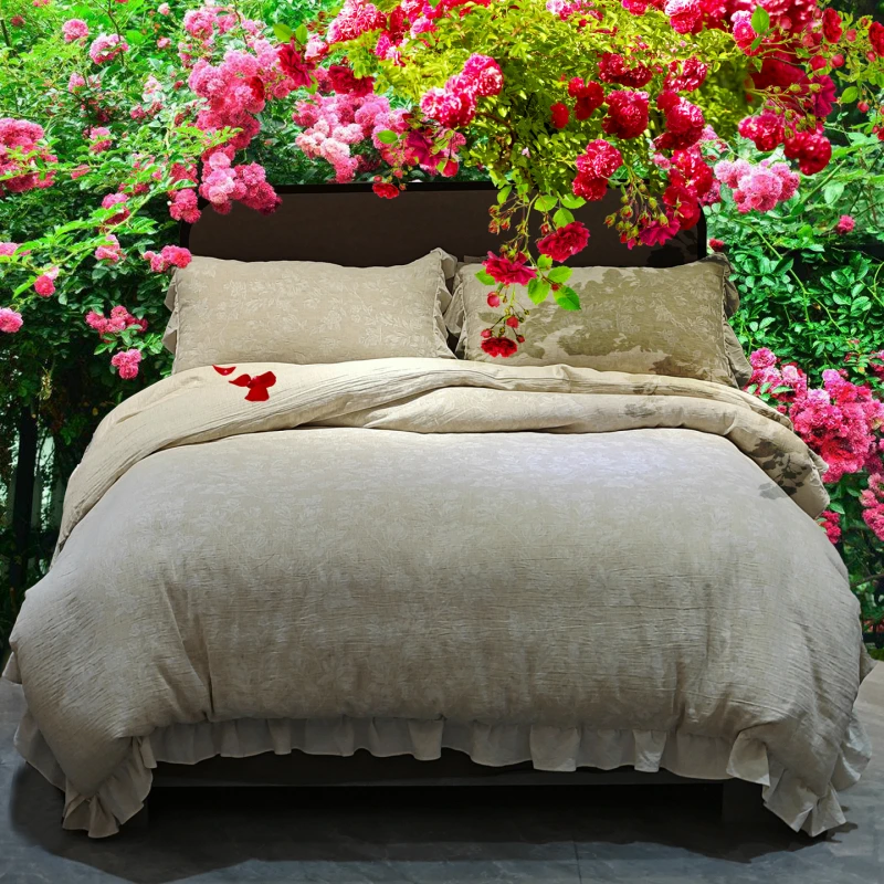 【100%麻】亚麻四件套汉麻被套被罩床笠床单款老钱风纯亚麻当礼物