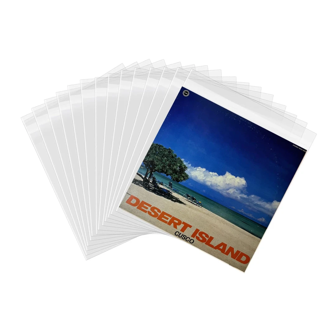 12寸10寸7寸LP黑胶唱片袋外袋OPP平口袋防静电防尘黑胶封套自粘袋