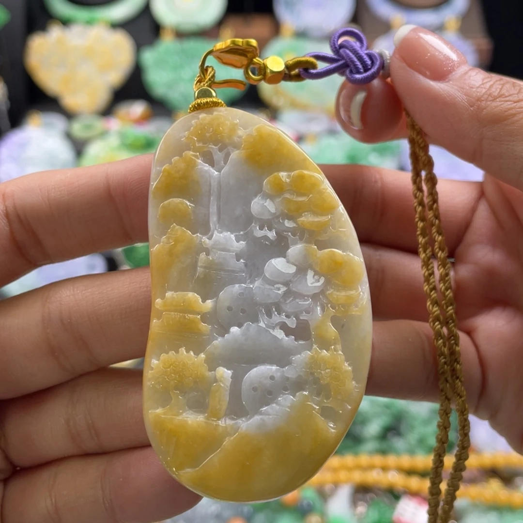 翡翠未镶嵌颈饰代编织