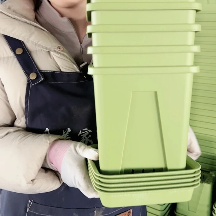 塑料方盆F18果绿5个含托