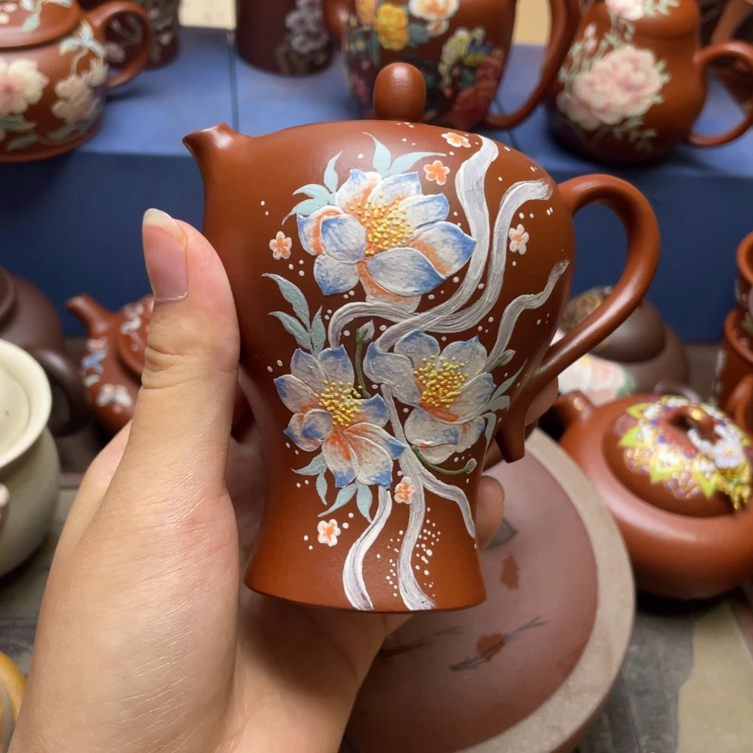 青***茶茶杯紫泥紫砂主人杯180cc