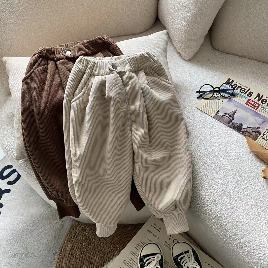 【麦麦妈】D201冬季小童加绒裤休闲保暖