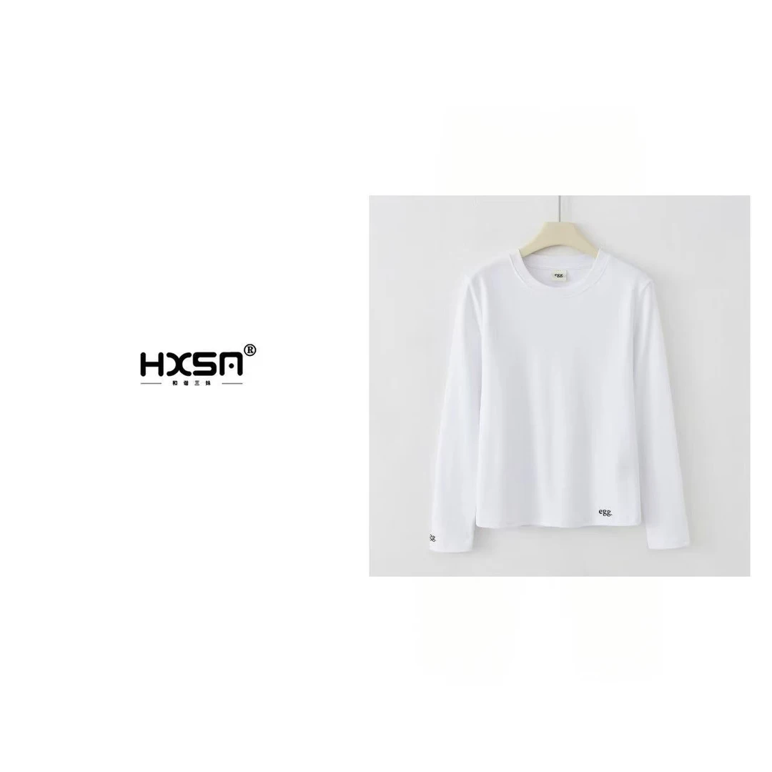 HXSM「长袖-鸡蛋打底衣」春韩系简约圆领款635