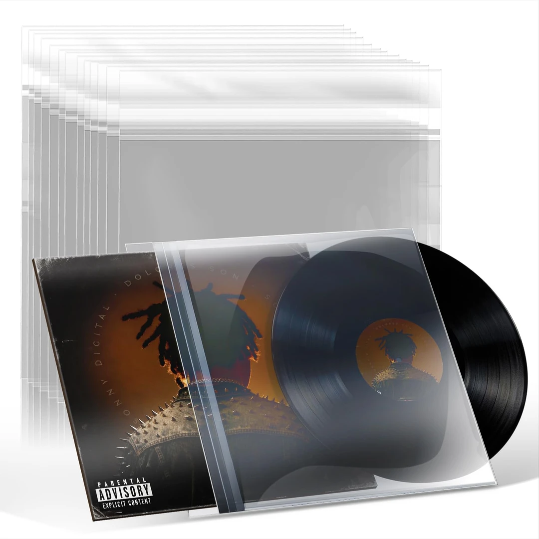 LP黑胶唱片自粘袋12寸10寸7寸外袋保护套加厚黑胶封套袋OPP平口袋