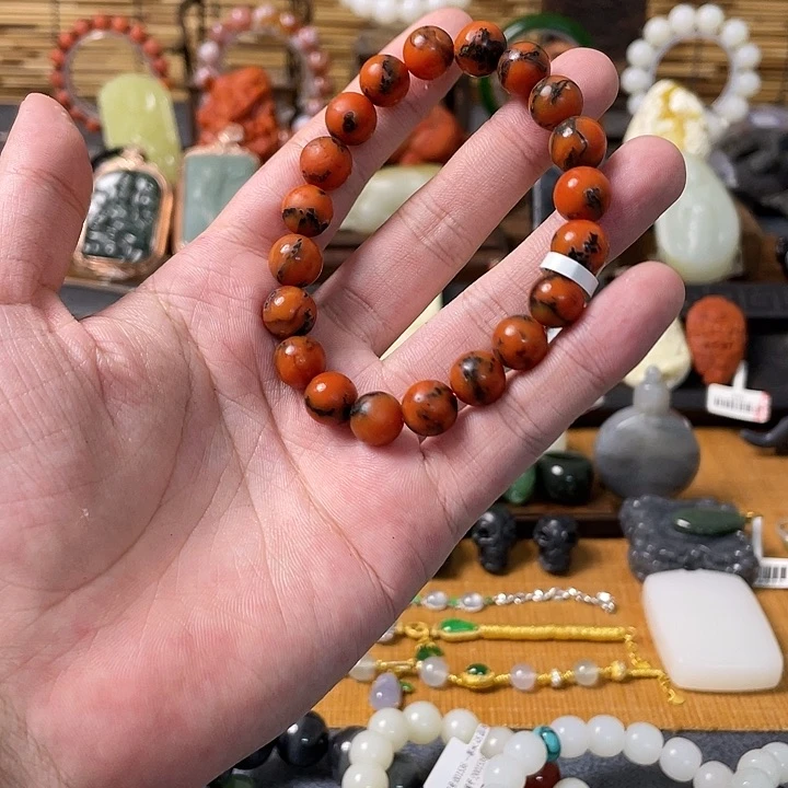 颈饰未镶嵌南红玛瑙手串cc