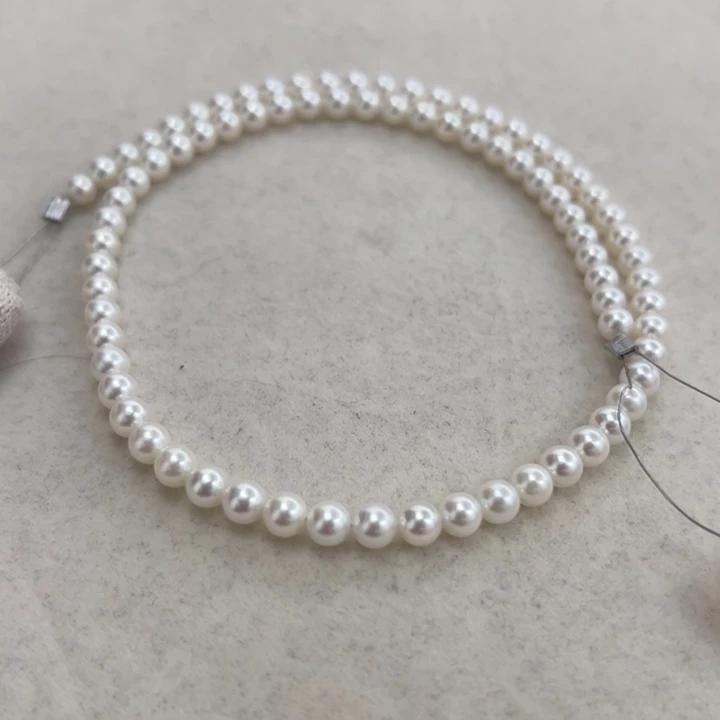 未镶嵌海水珍珠颈饰ak项链5-5.5mm