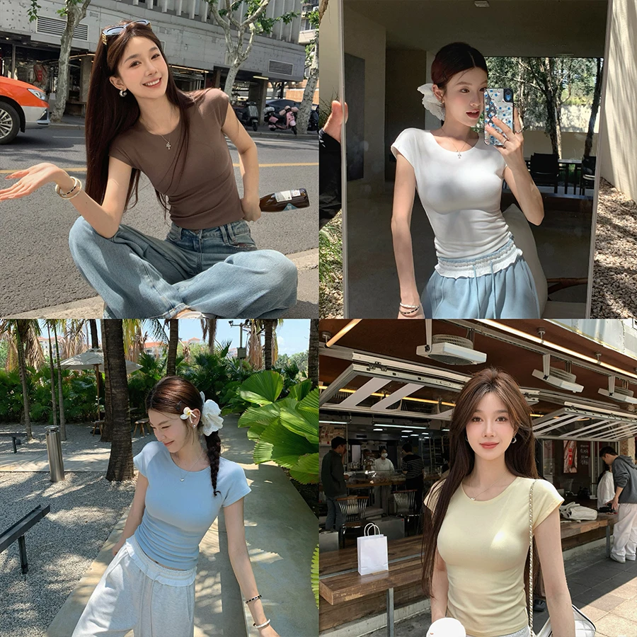 张贝贝 柠檬卡诺里 超软超弹 韩系甜辣风百搭瘦瘦tee