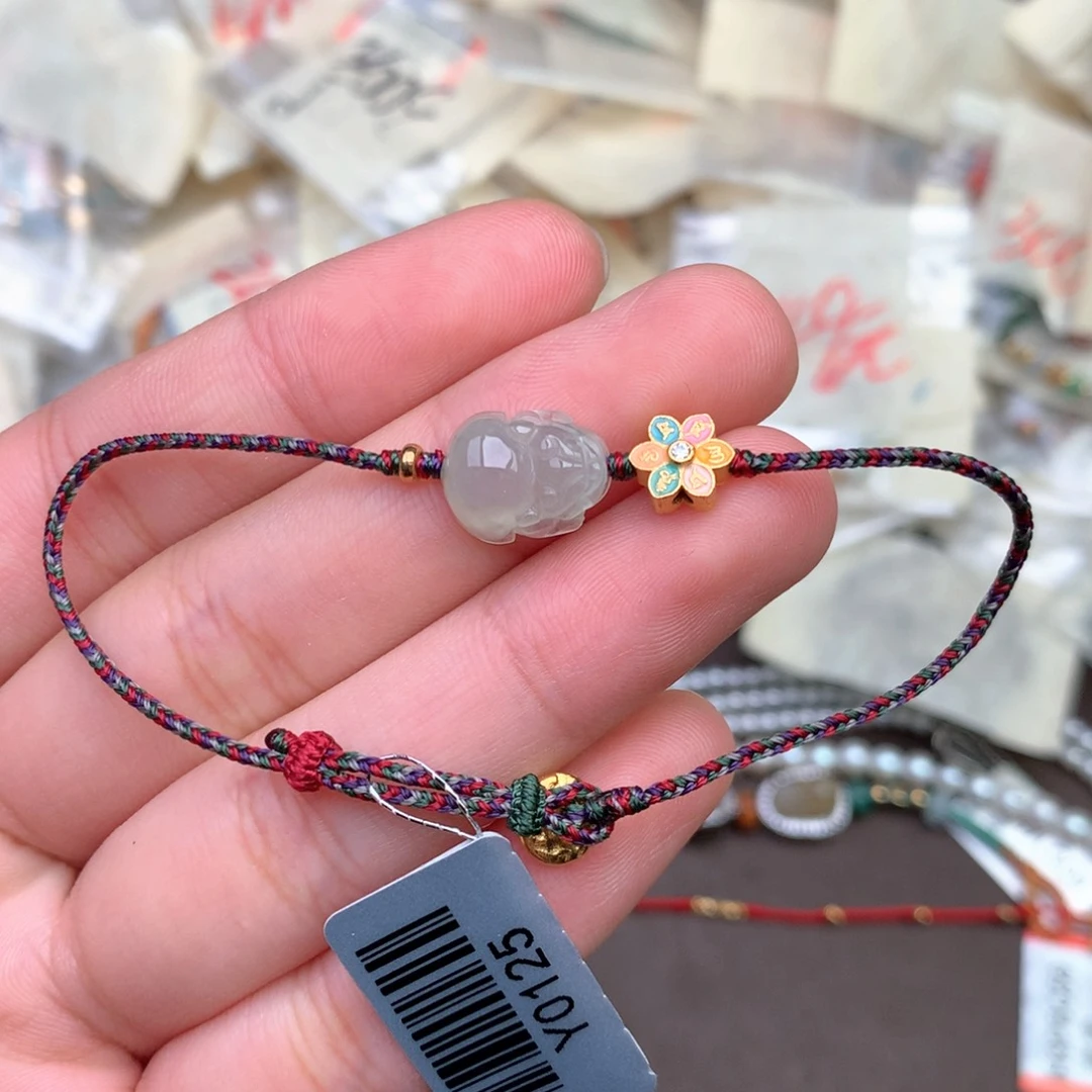 翡翠银S925镶嵌挂件一