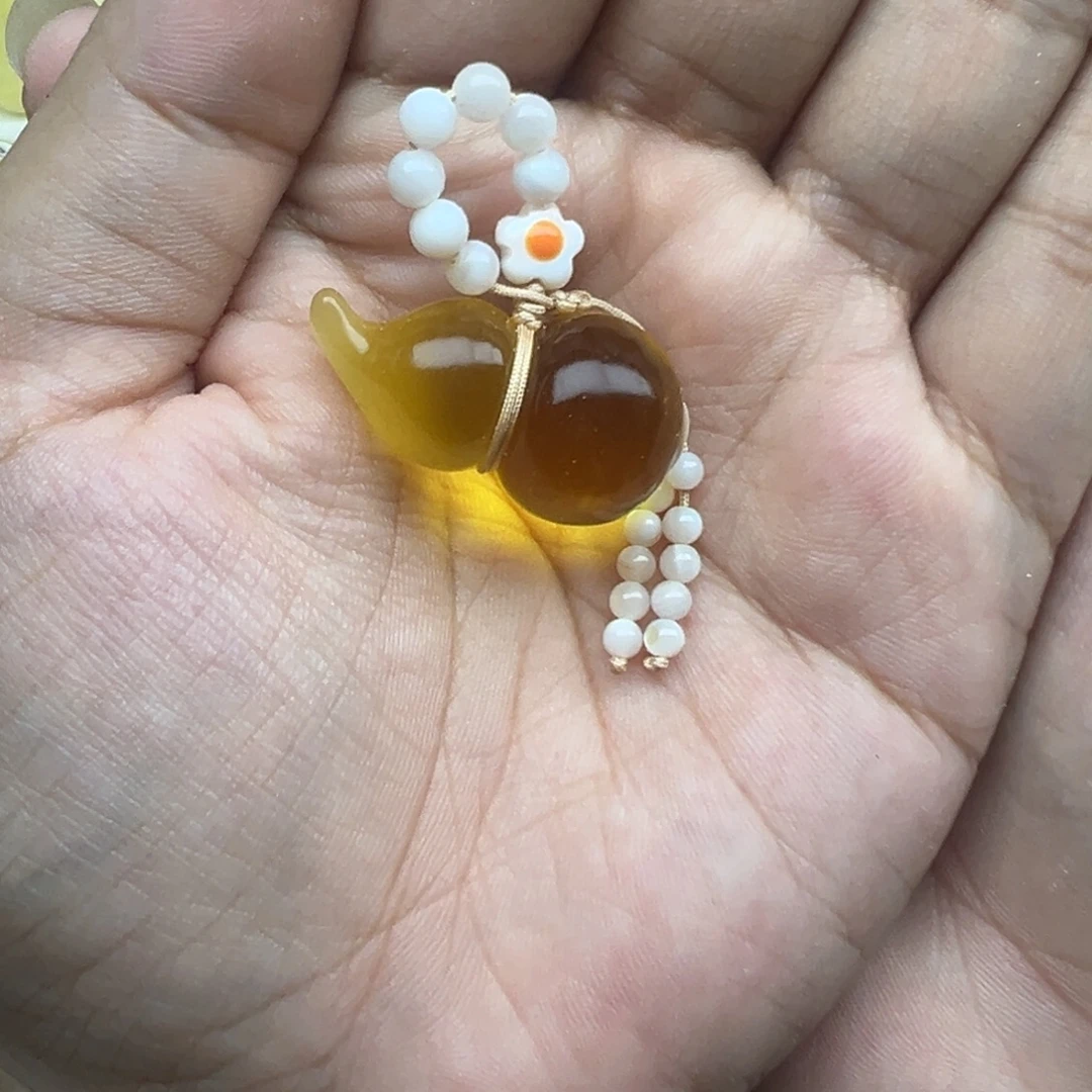 琥珀未镶嵌珠宝奇石葫芦