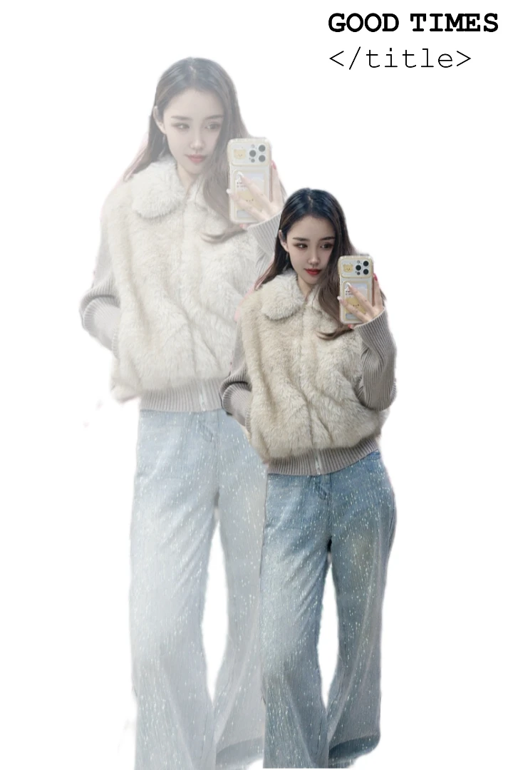 【啰啰私服】2025时尚清冷疏离高雅可拆卸针织袖穿搭外套