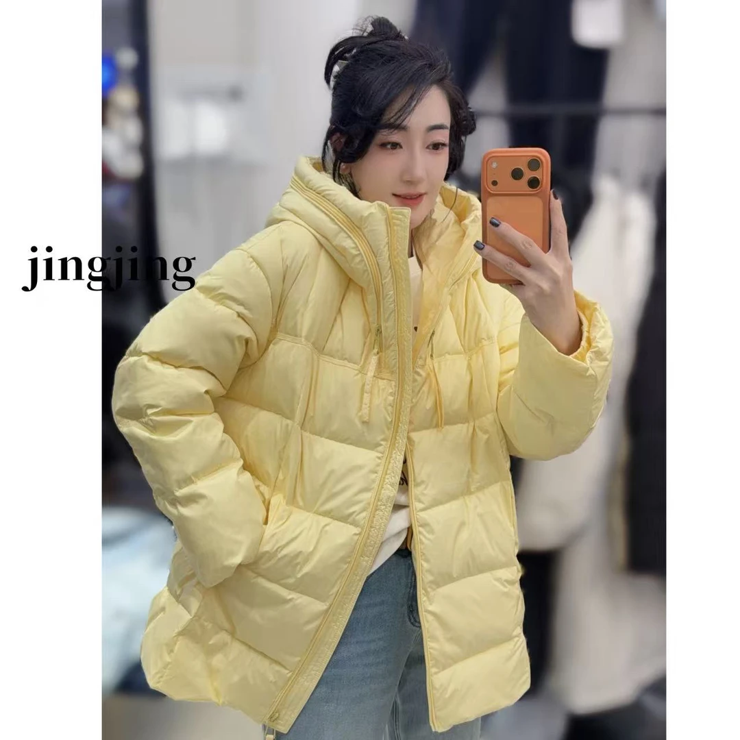 冬季新款休闲百搭连帽净版棉服(7057)