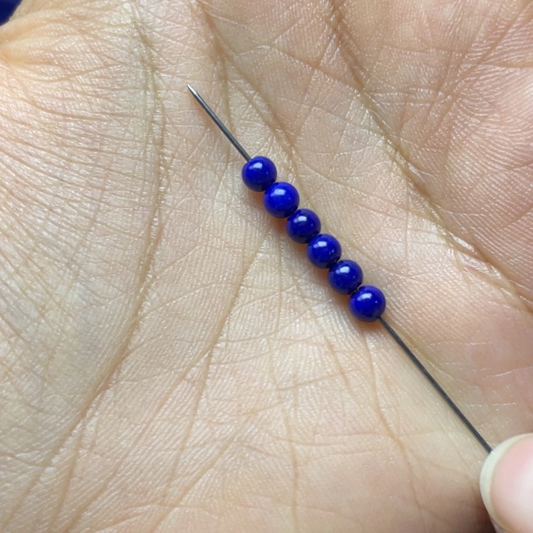天***笑青金石未镶嵌3mm配饰