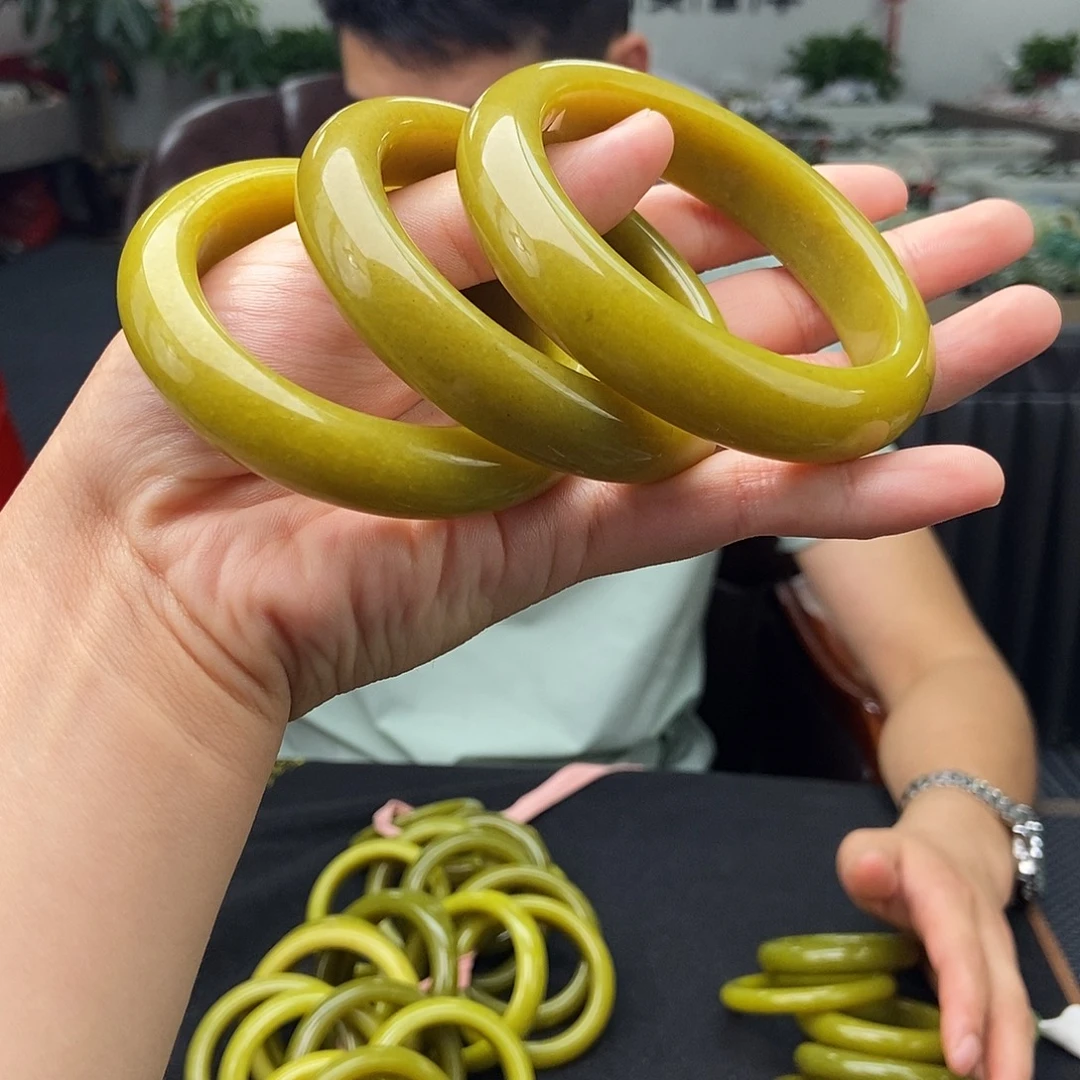 未镶嵌岫玉手镯53-65颜色多样性发拍一发一