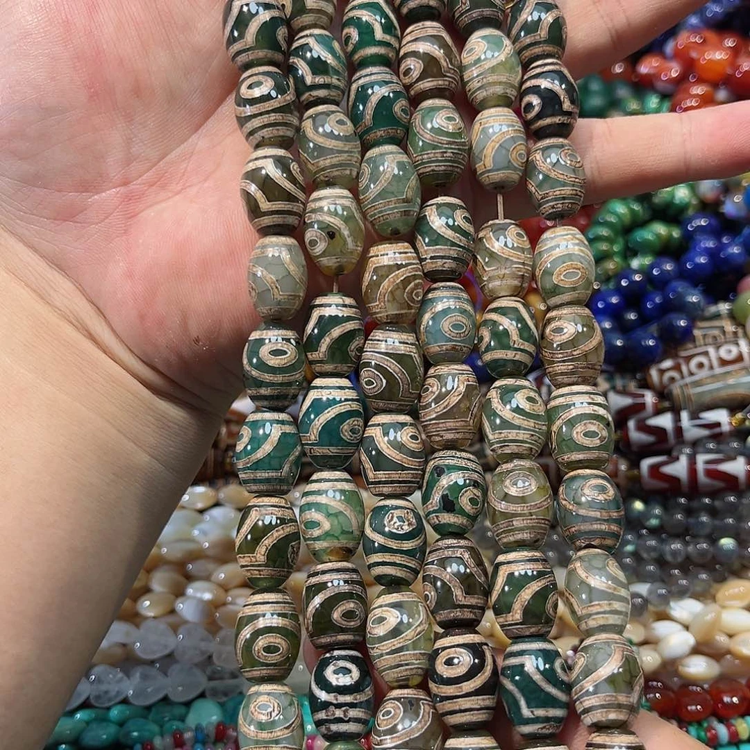 玛瑙/玉髓合金珠宝半成品天竺一条12x16mm