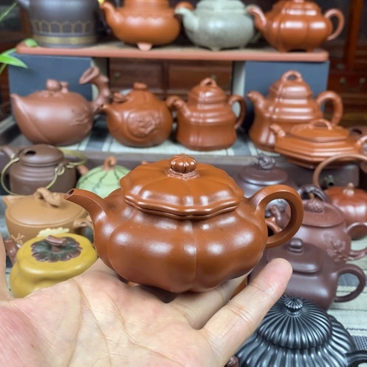 茶壶紫砂葵仿古130-300cc原矿赵庄朱泥特价