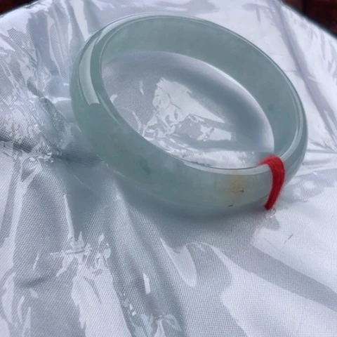 未镶嵌手镯翡翠58贵椭圆无大纹裂48小时鉴赏微棉筋飘黄