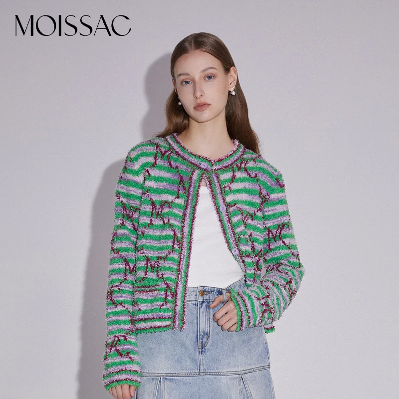 【KK专属】MOISSAC/摩萨克 春法式少女蝴蝶纱针织衫MWDC30638