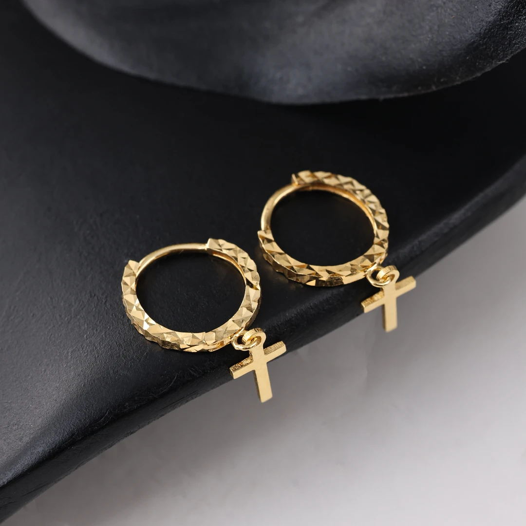 【举石臻选】TA0825-1331-206个性耳饰18k（一对/内径约10mm）H