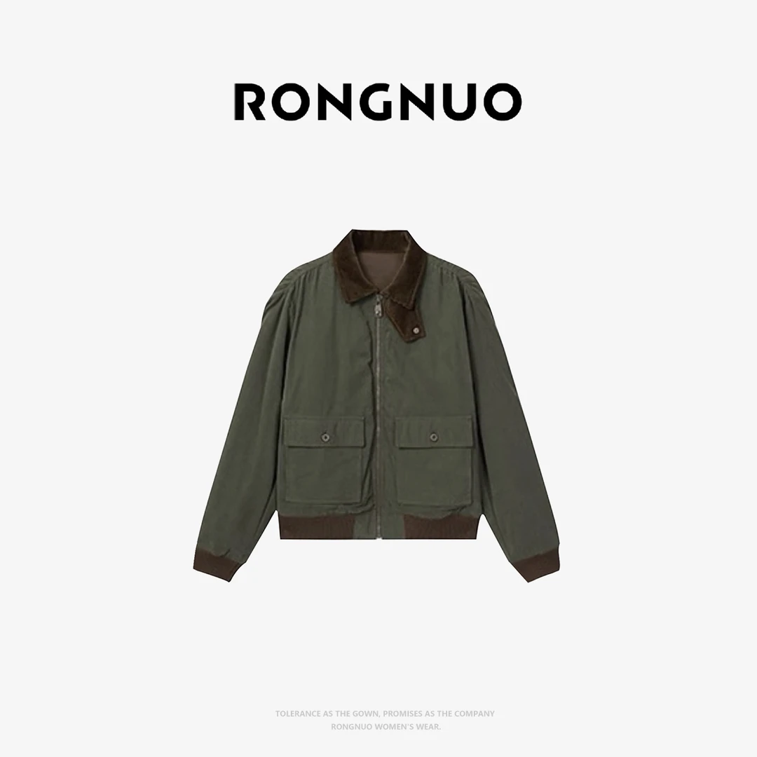 容诺【棉服】明星杨幂同款25冬新款夹棉外套巴恩风夹克棉服Z8287