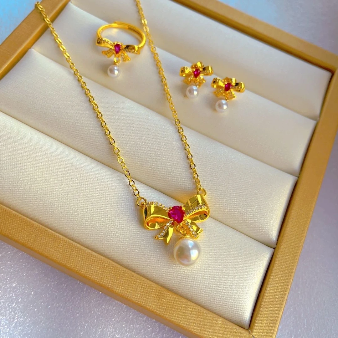 铜合金项链 铜合金项链套装 民族风百搭kipnak 三件套