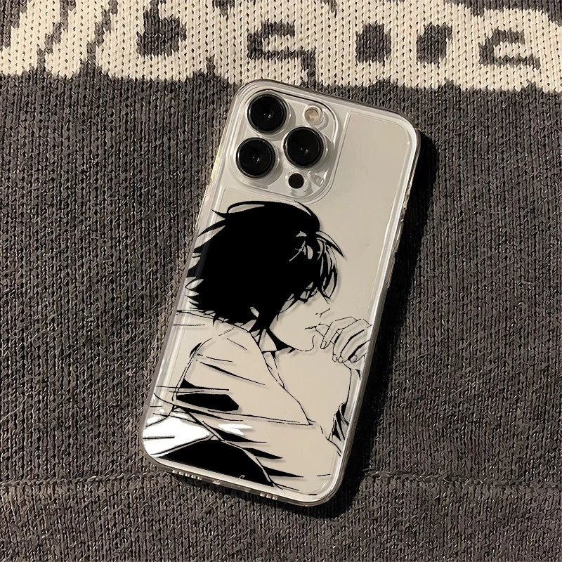 线条动漫适用iPhone苹果16PROMAX手机壳PLUS/ /E/XSMAXins风15个