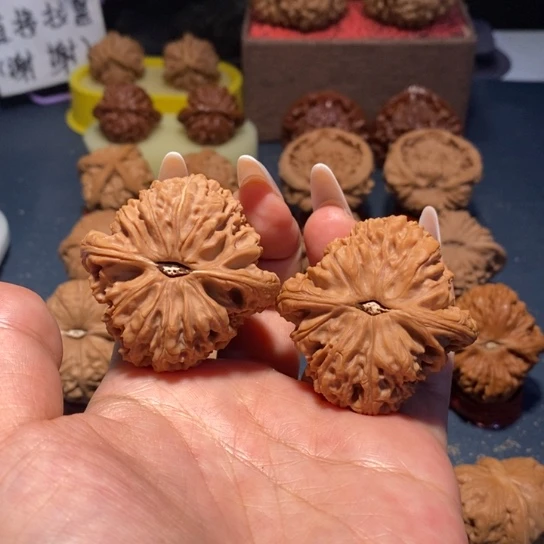 念***可文玩核桃把件南疆46尺