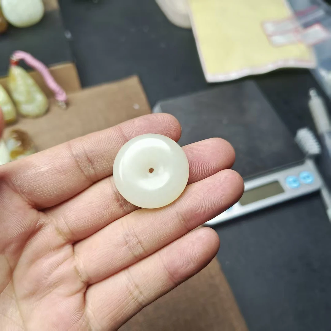 羊脂白玉平安扣男女同款精美百搭