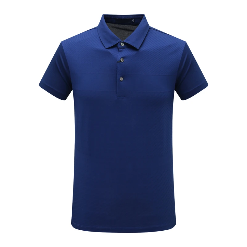 AB711歌男式夏季短袖T恤 桑蚕丝休闲百搭上衣 深蓝