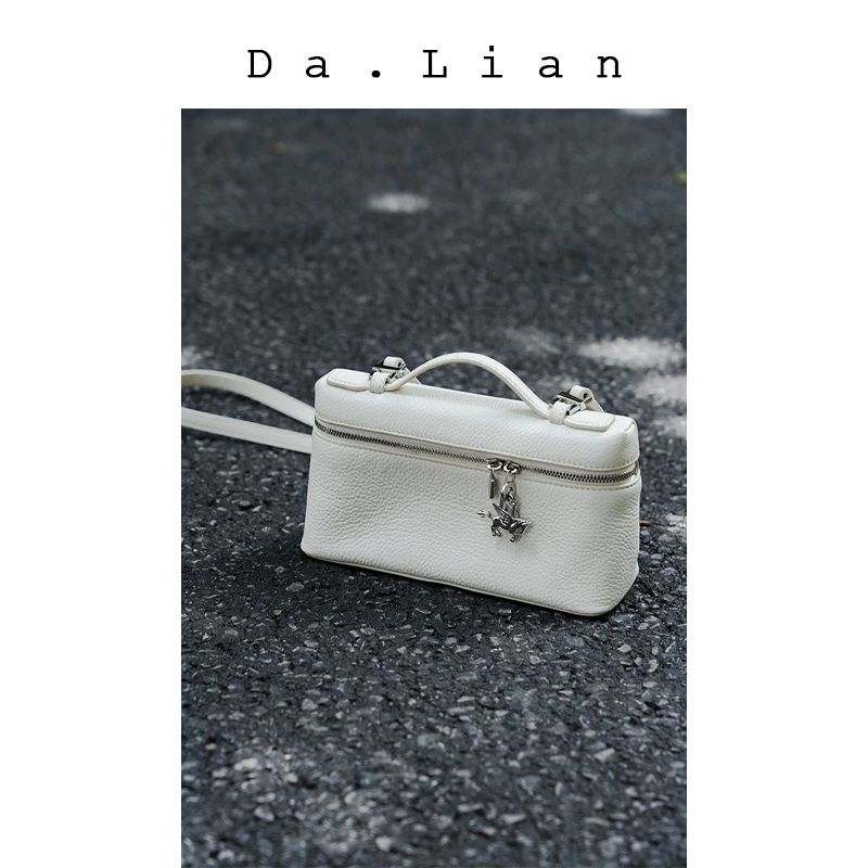 NIANLAI&头层牛皮通勤小众设计饭盒包手提包单肩斜挎包