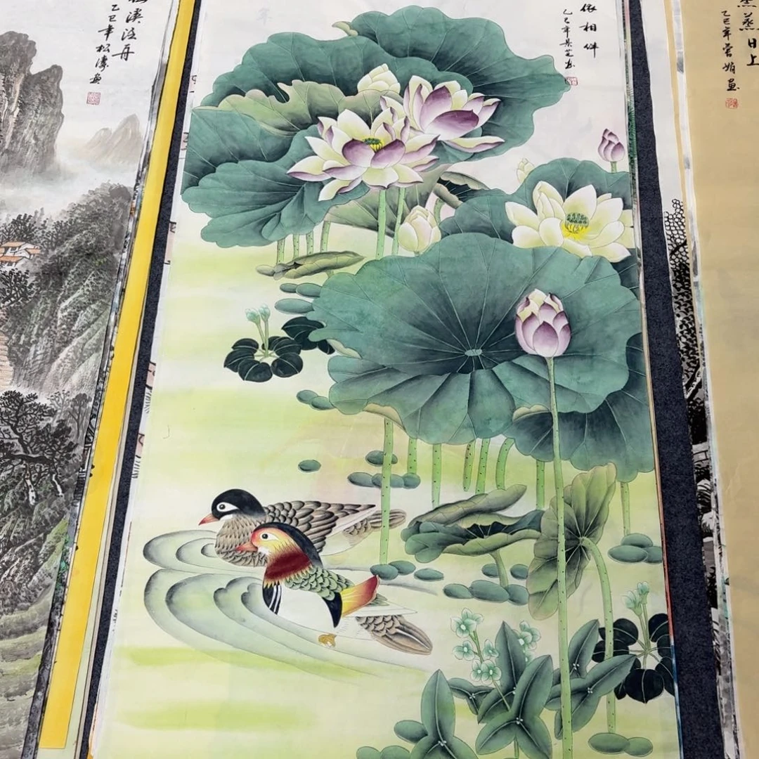 国画140×68工笔手绘画画画