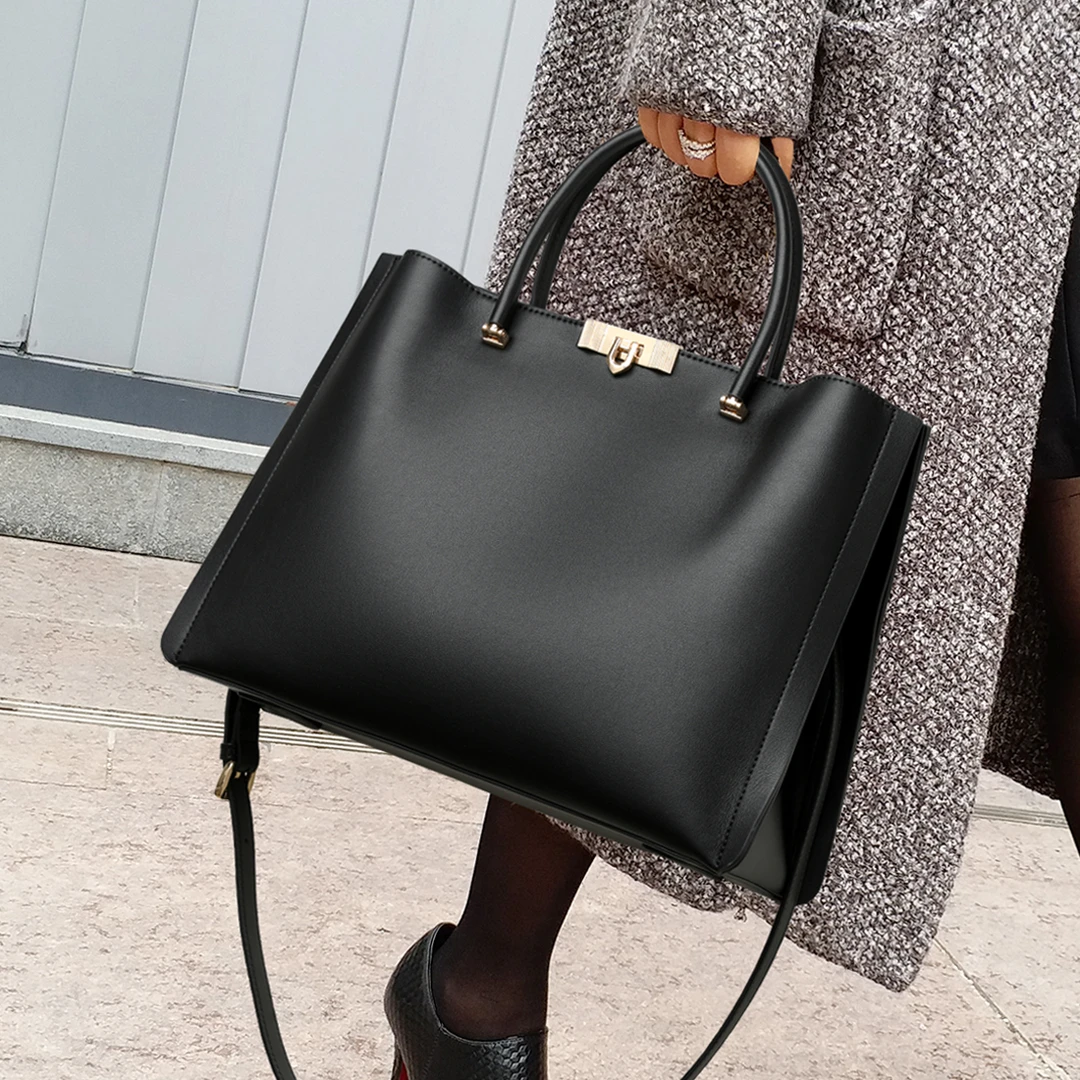 CCAMO包包女包轻奢品牌上档次的真皮手提包大容量包包上班通勤包