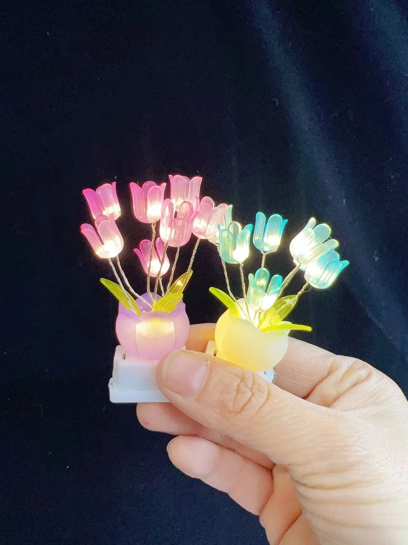 【618大促】拇指花（郁金香瓣+灯串）  手工DIY 材料