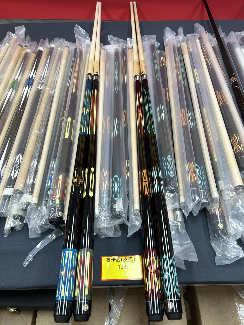 【大头光把杆】 炫彩纹饰 鲁卡西大头球杆 台球直播  高级会员杆
