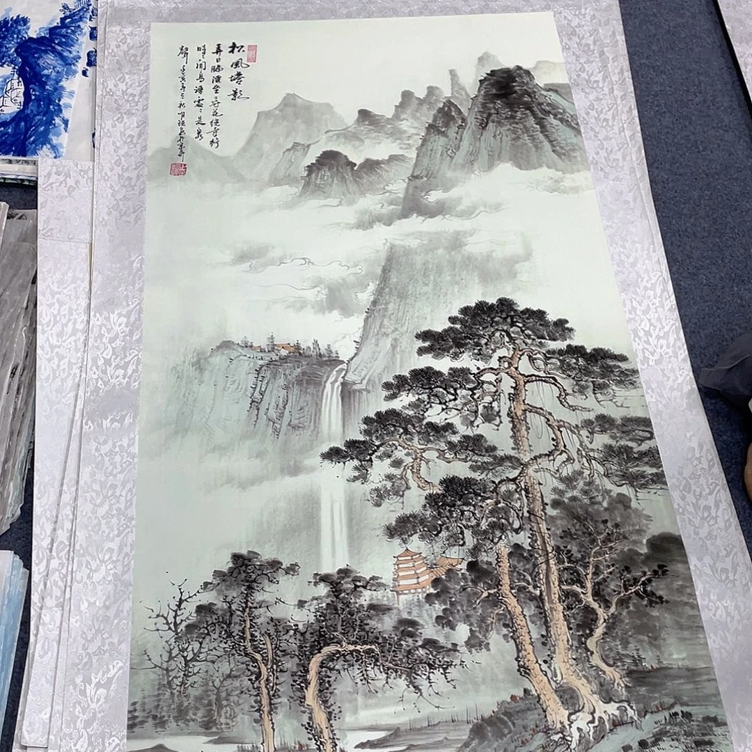 国画作品小姐姐放漏…