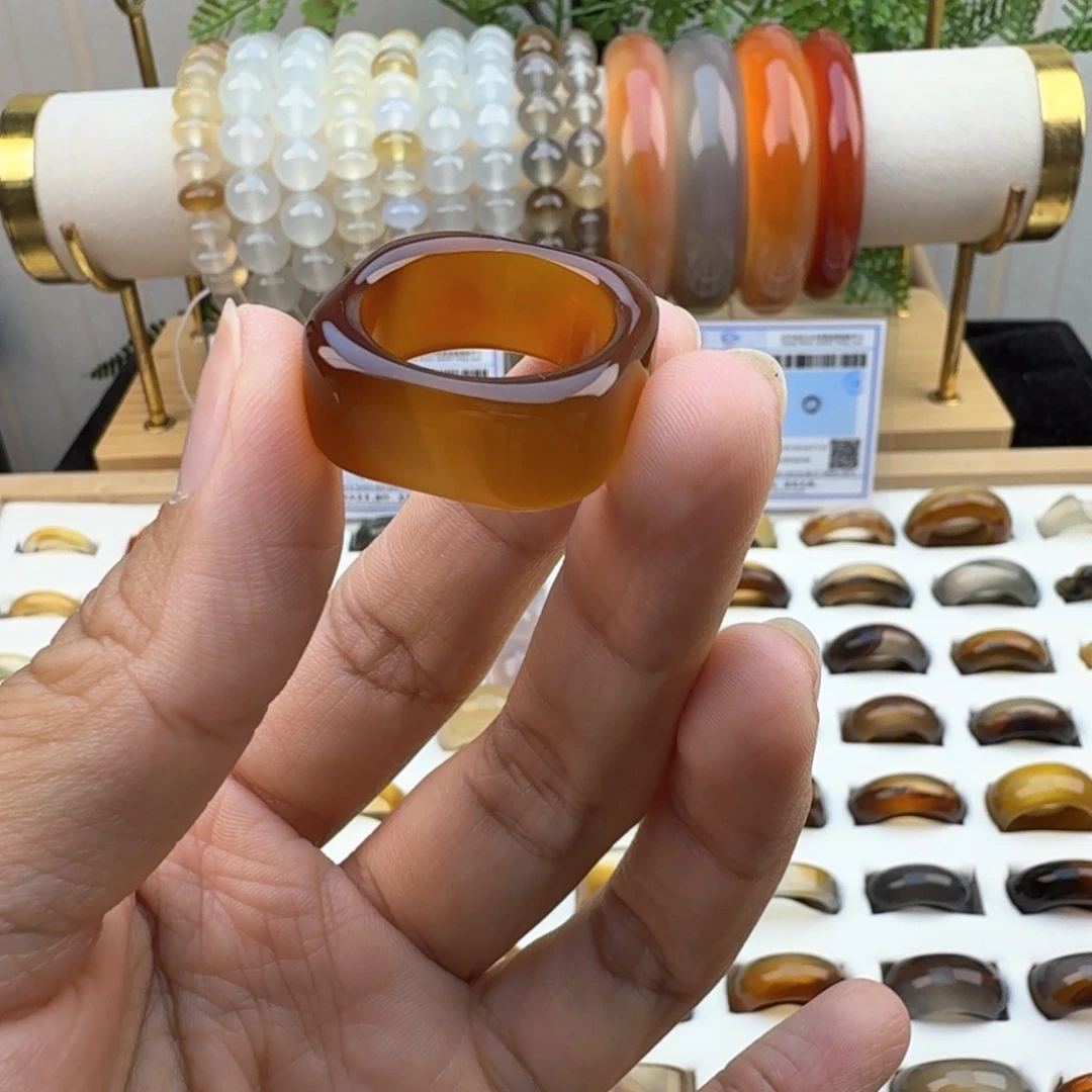 玛瑙/玉髓未镶嵌戒圈20/21圈