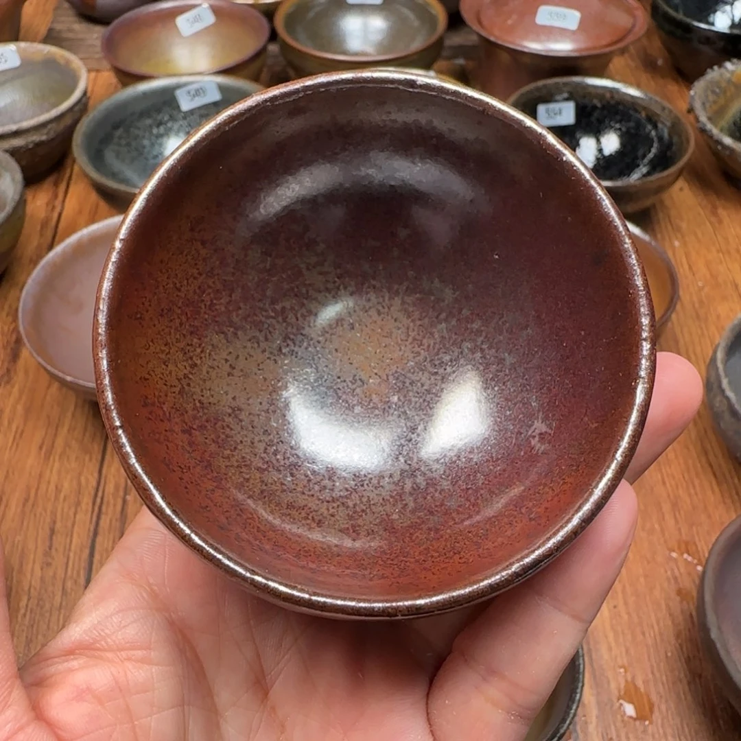 柴烧建盏茶盏茶杯642