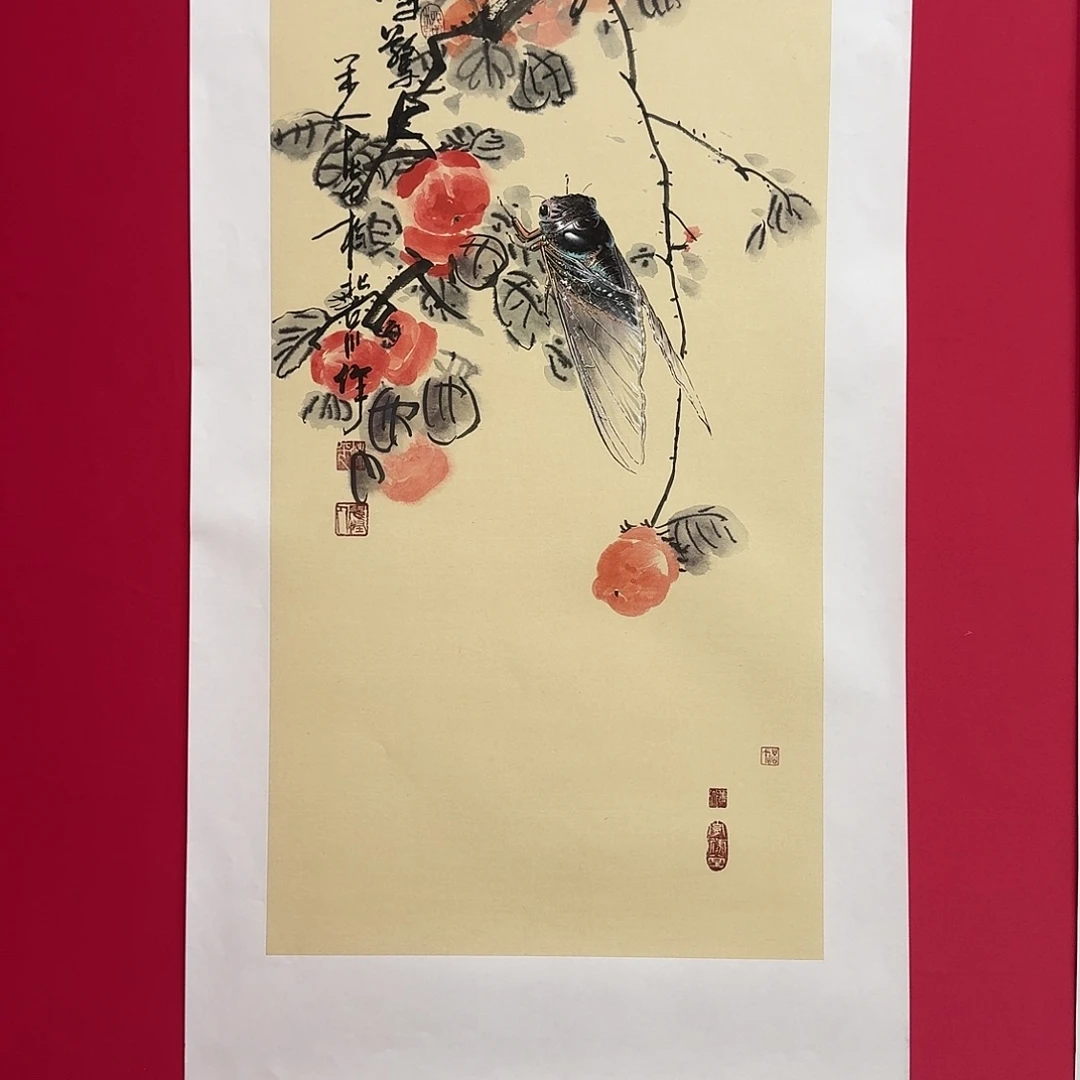 朋***方国画柳平三尺精品精品