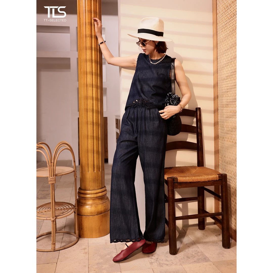 TT【刺绣套装】棉麻舒适透气复古刺绣气质套装TT-11BX8687