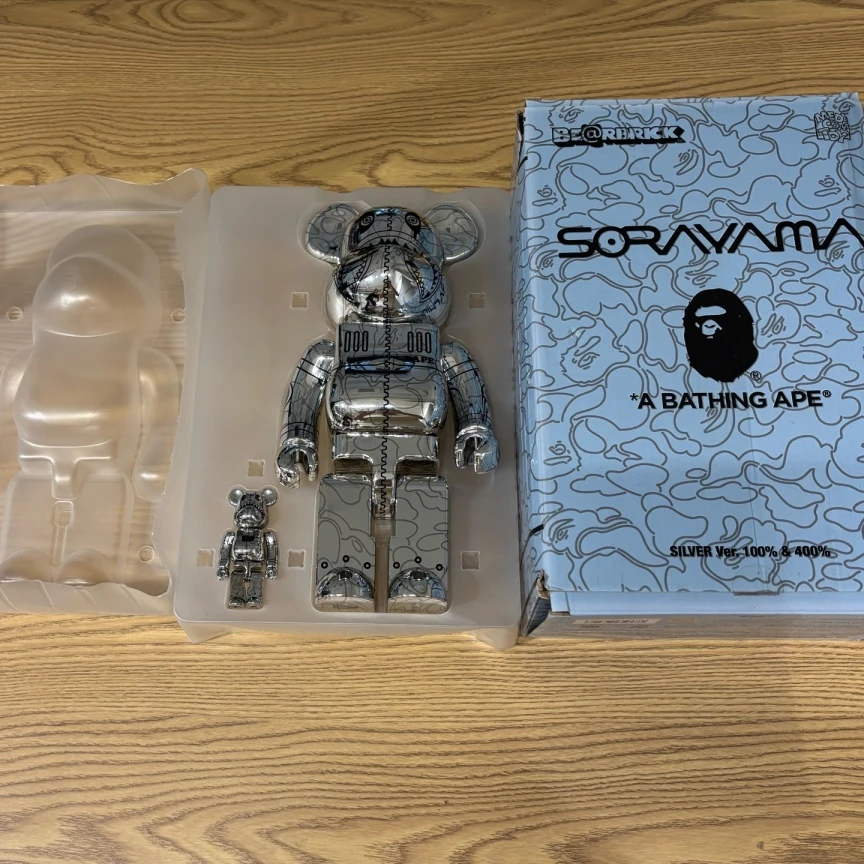 未使用 maje  bearbrick（pm）BAPE联名积木熊400% 全新仅拆封/1717
