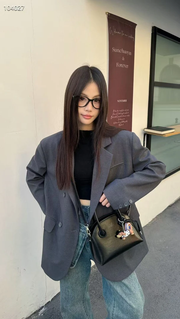 8096#黑色【尺寸：长22宽9高17】潮流气质休闲百搭时尚女士单肩包