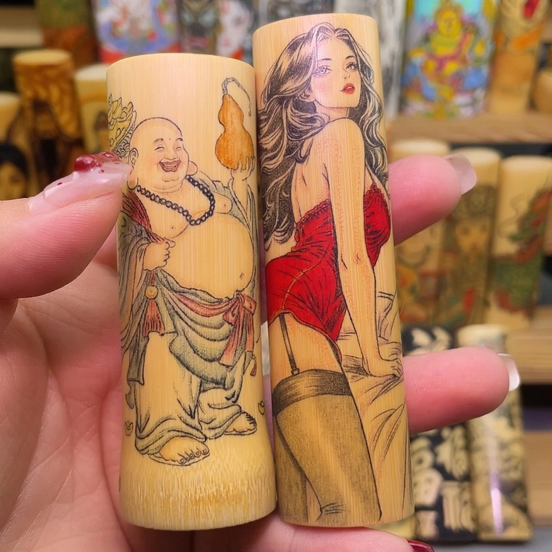 N***卷实心竹手工作品两根