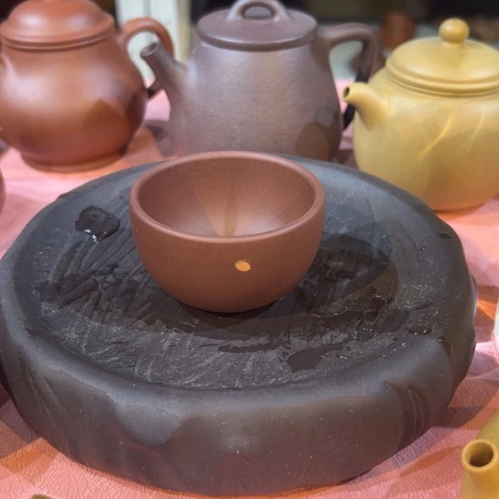 茶宠紫砂紫泥杯子2只