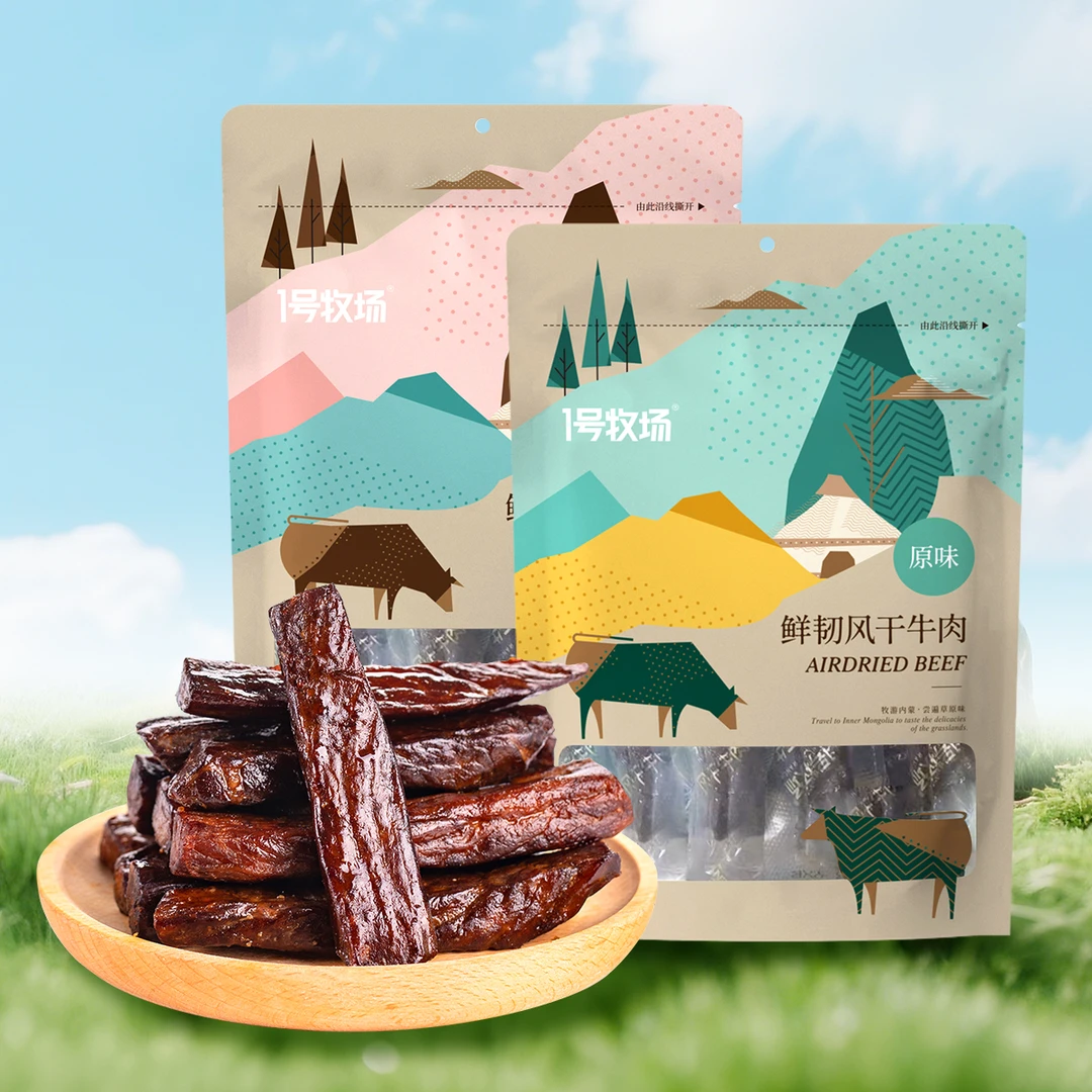 手撕牛肉干 1号牧场 手撕牛肉干158g*3(共474g)