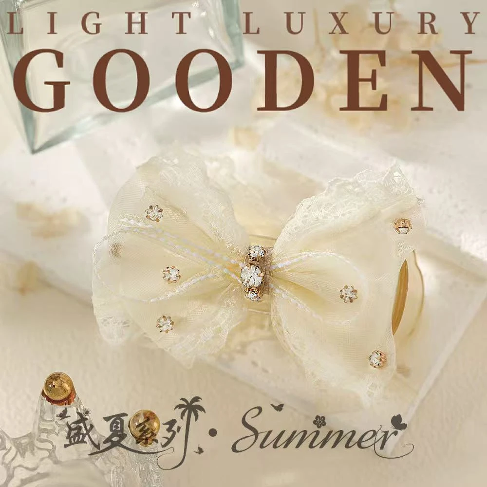 Gooden岛家【白色温莎】高级感气质超仙时尚甜美发夹