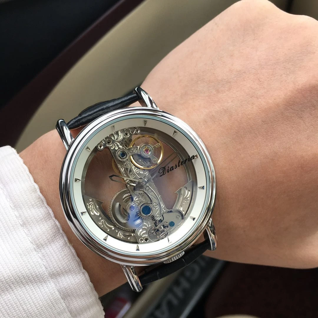 Diasteria/戴斯达双面镂空机械表男女全自动机械表简约时尚新颖