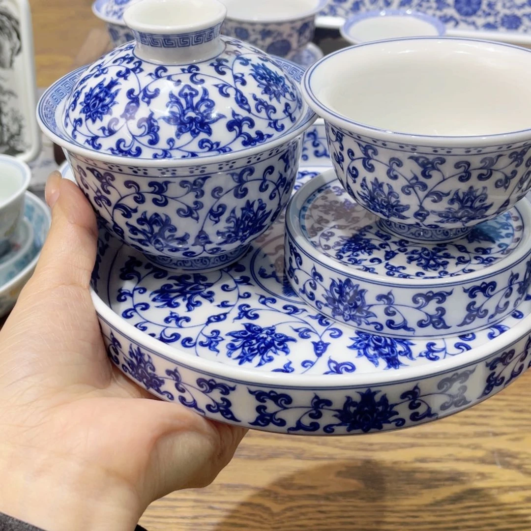 盖碗陶瓷景德镇陶瓷工厂福利价