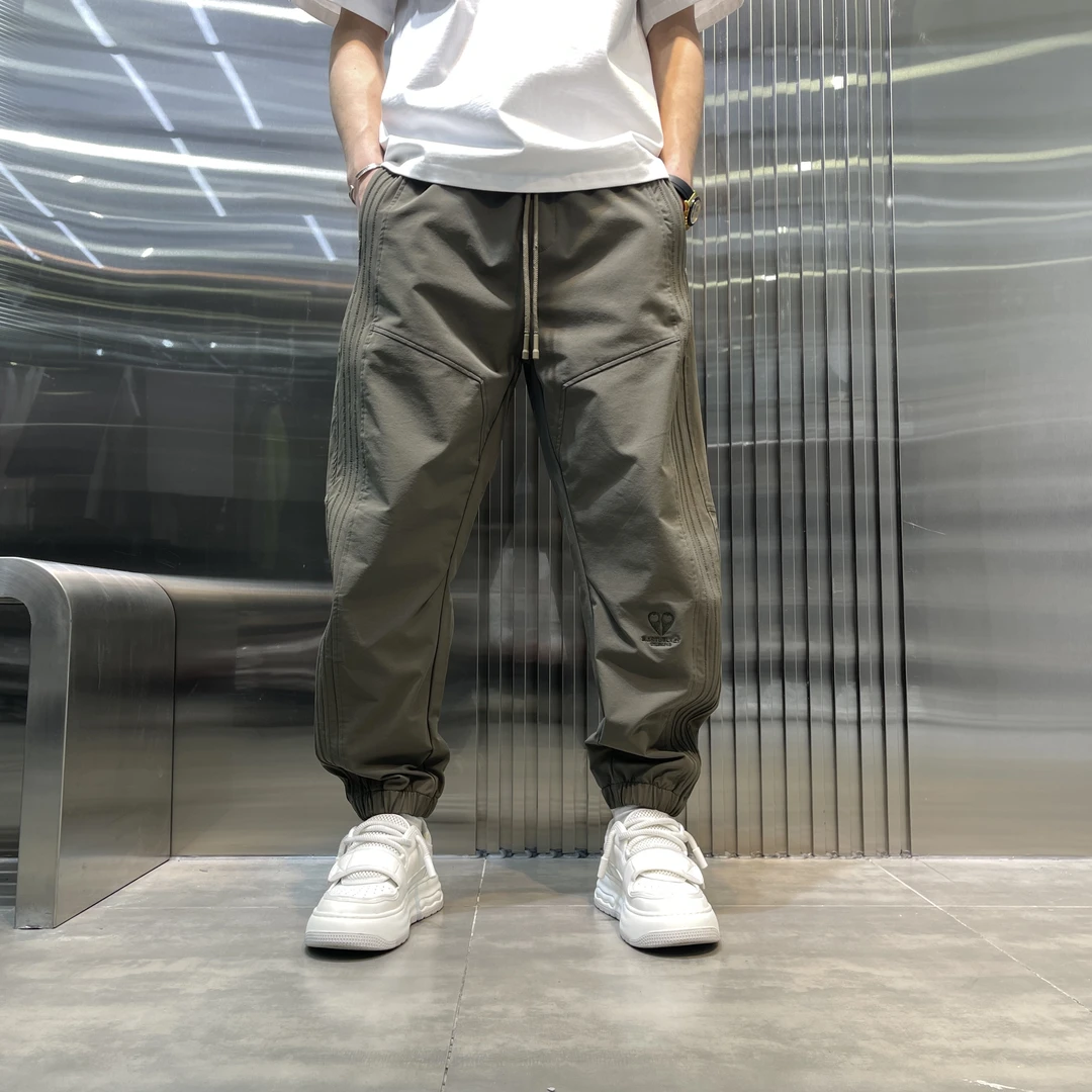 早秋新款高级感男士百搭休闲裤潮流宽松弹力大码薄款裤子男款