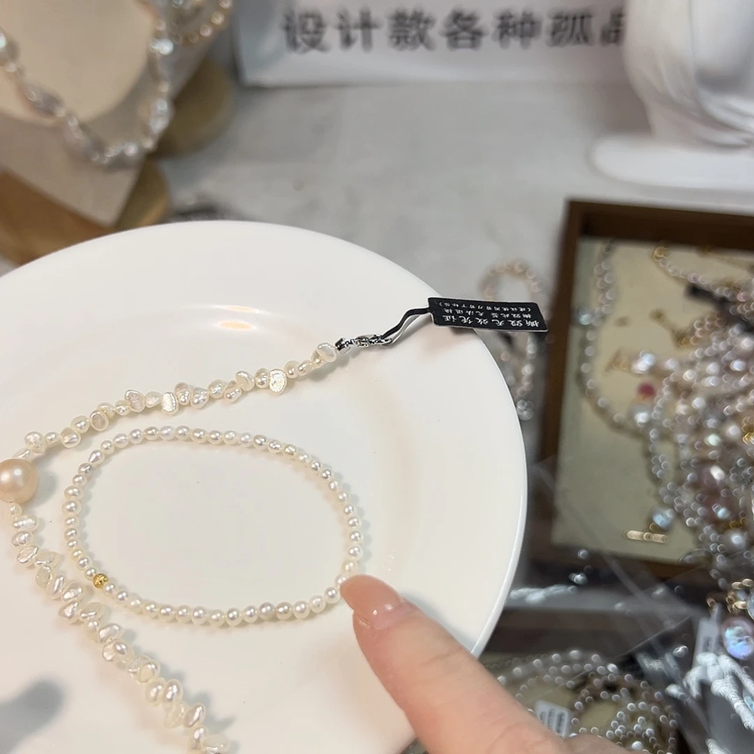 银S925镶嵌天然淡水珍珠设计款淡水珍珠