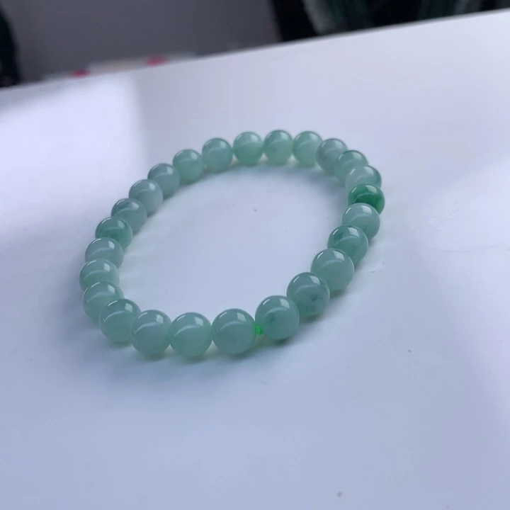 翡翠手串未镶嵌7.5mm！