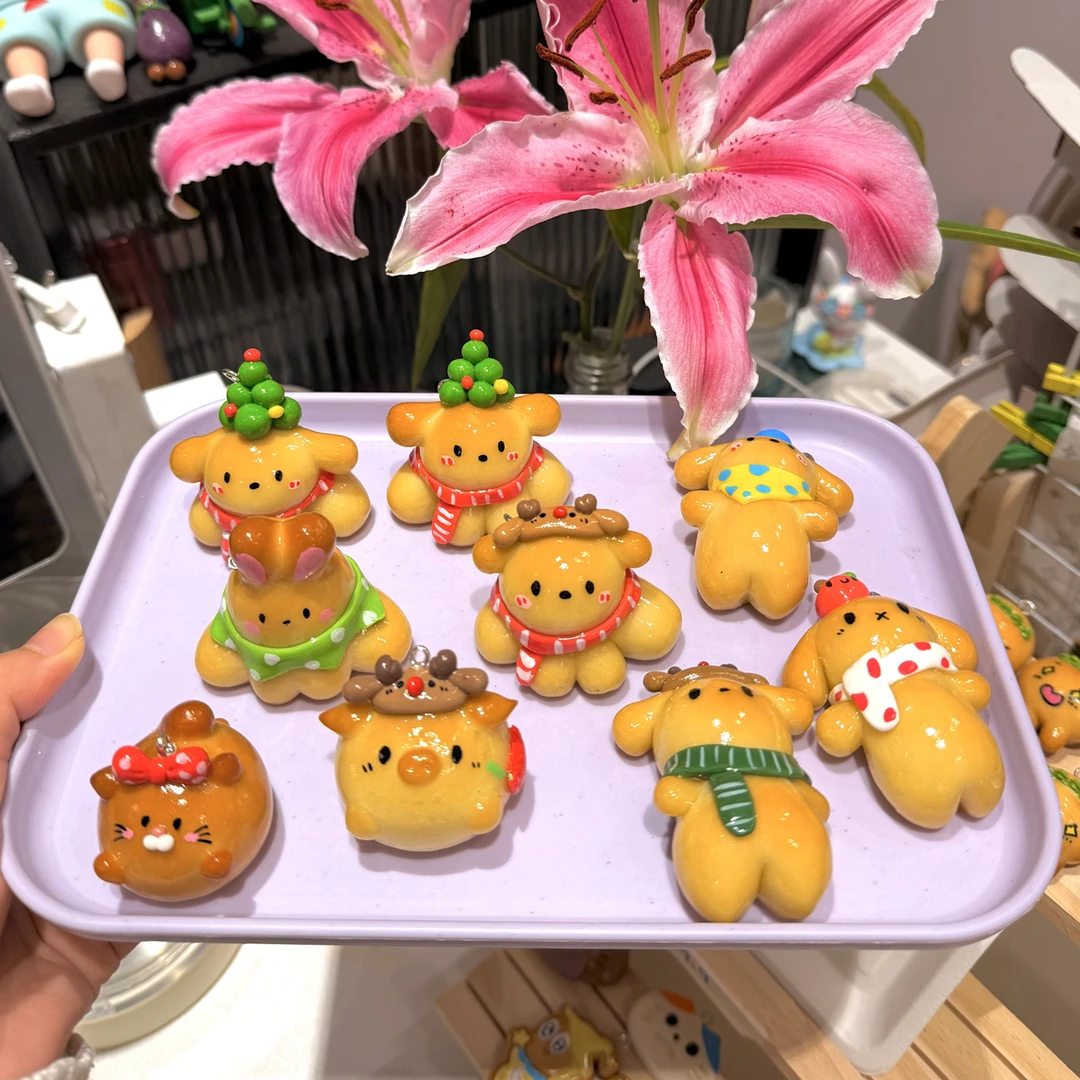 创意碱水面包 圣诞氛围感挂件 车内挂饰手工车载挂件平安喜乐